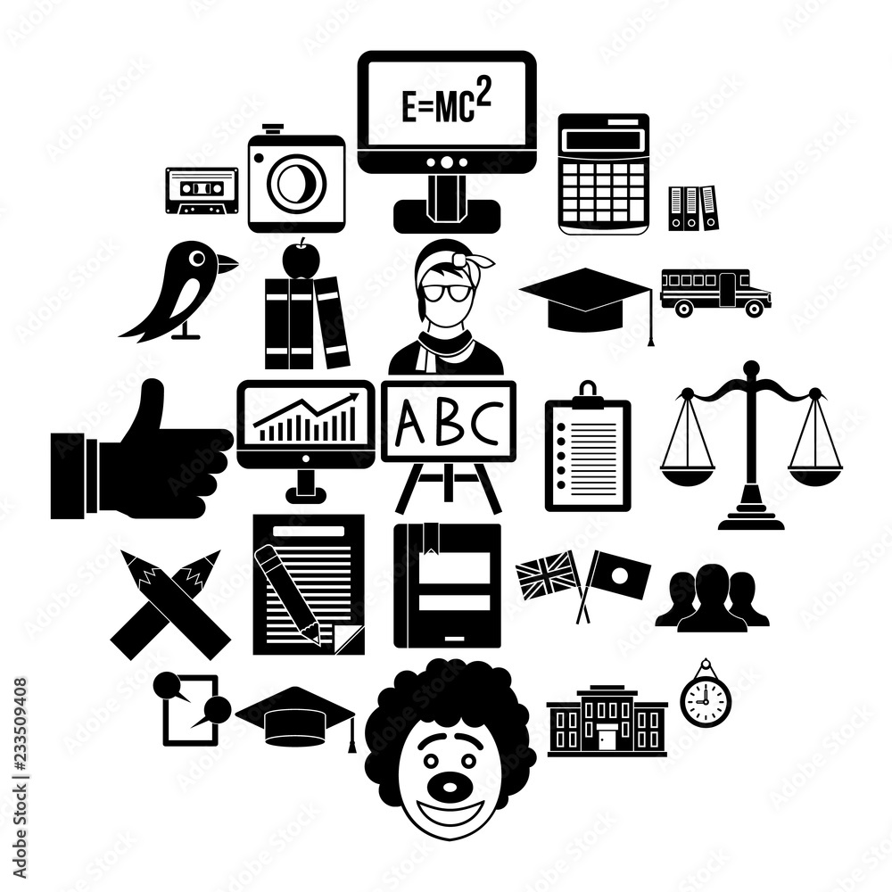 Aufkleber undergrad icons set. simple set of 25 undergrad vector icons for web isolated on white background