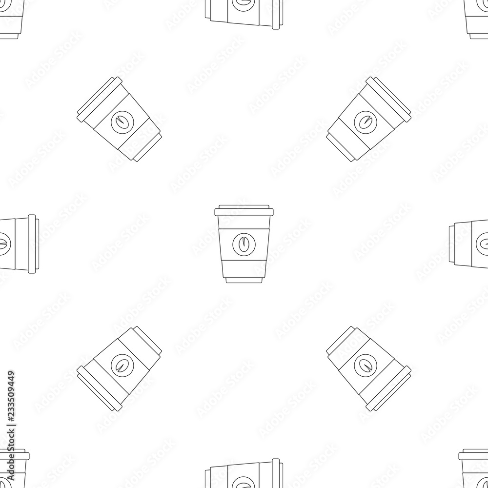 Poster coffee pattern seamless vector repeat geometric for any web design