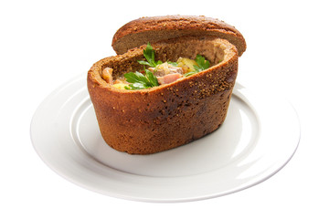 Soup in bread 