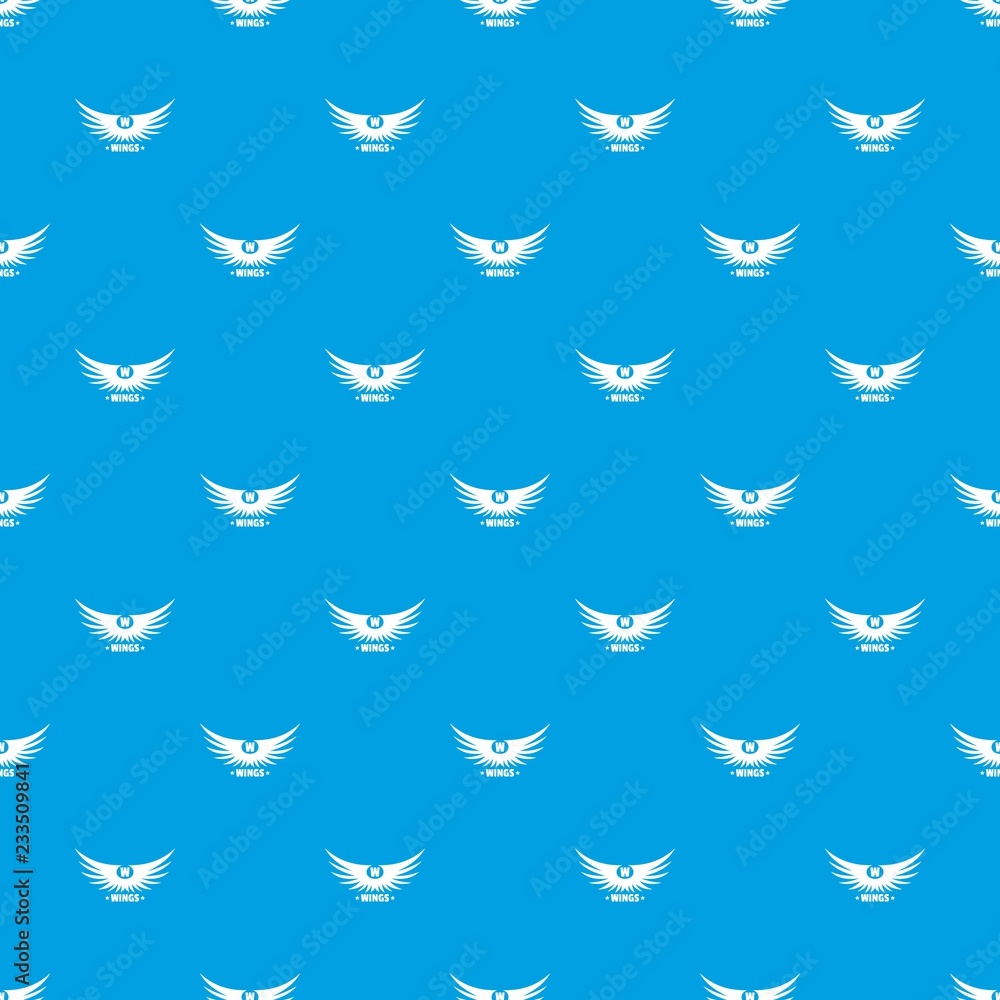 Poster modern wing pattern vector seamless blue repeat for any use
