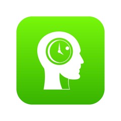 Time management icon digital green for any design isolated on white vector illustration