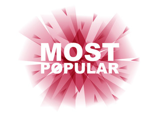 red vector banner most popular © Michal Hubka