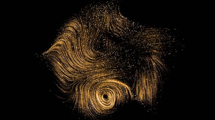 Abstract Particle Background. Elegant Gold Particles 