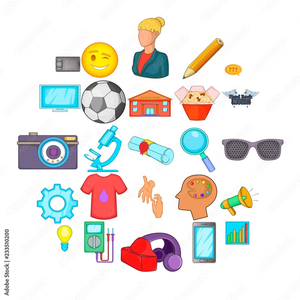 Aufkleber practice icons set. cartoon set of 25 practice vector icons for web isolated on white background