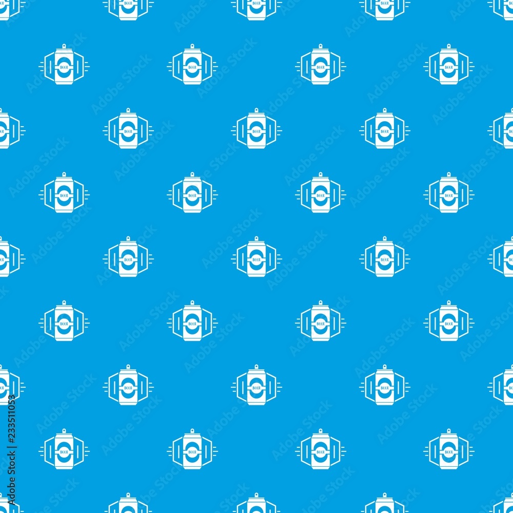 Poster can beer pattern vector seamless blue repeat for any use