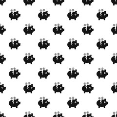Piggy bank pattern seamless vector repeat geometric for any web design