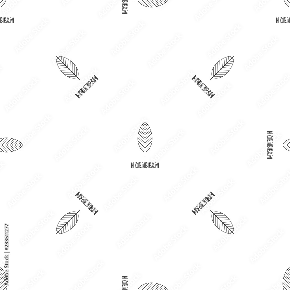 Poster hornbeam leaf pattern seamless vector repeat geometric for any web design