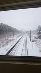 冬の線路・鉄道