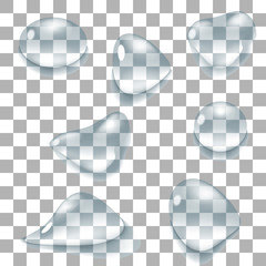 water drops set.