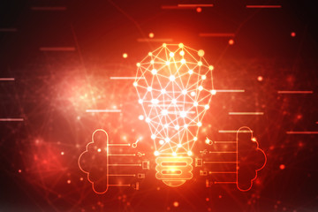 bulb future technology, innovation background, creative idea concept 
