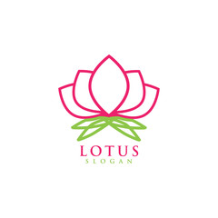Obraz premium Lotus flower graphic design template vector illustration
