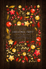 Christmas party or dinner invitation