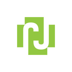 letter rj plus medical logo 