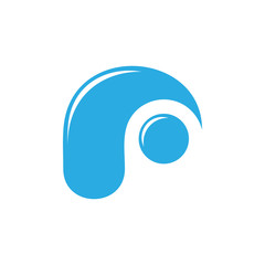 letter n drop water fresh logo 