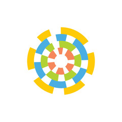geometric target dart symbol logo vector