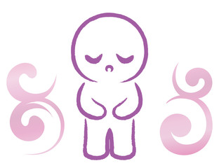 お腹を押さえる-02