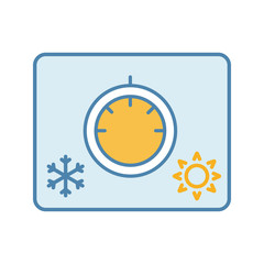 Climate control knob color icon