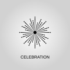 Celebration icon. Celebration symbol. Flat design. Stock - Vector illustration.