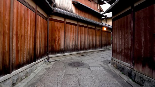 beautiful Japanese traditional house built by wood and rocks