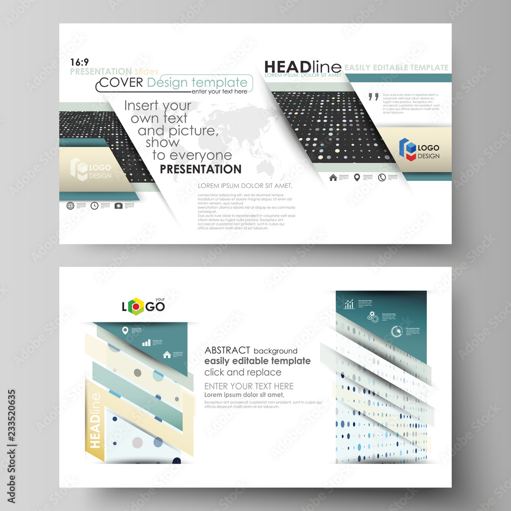 Aufkleber business templates in hd format for presentation slides. easy editable abstract layouts in flat styl