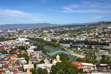 Fototapeta na wymiar Blick auf Tiflis-Georgien