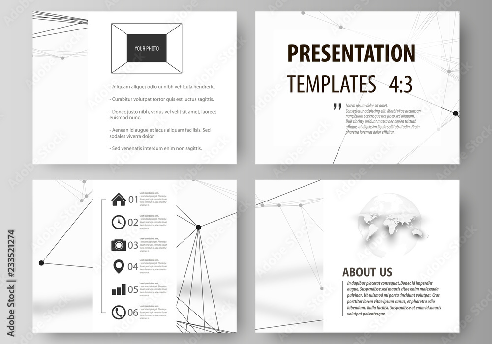 Aufkleber set of business templates for presentation slides. easy editable abstract vector layouts in flat des