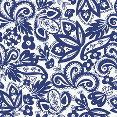 seamless pattern in paisley style