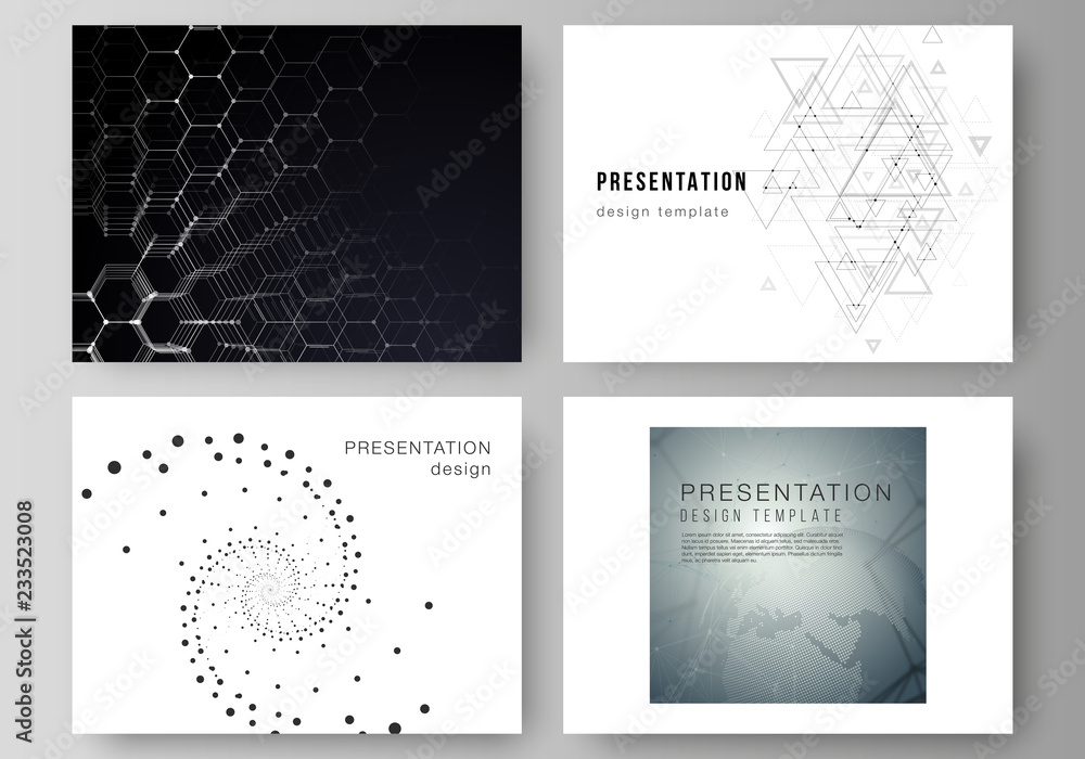 Poster the minimalistic abstract vector illustration of the editable layout of the presentation slides desi
