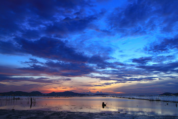 Beautiful sky at twilight time 