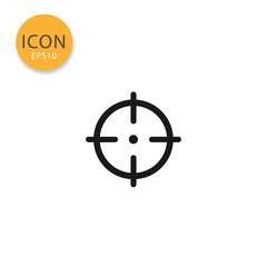 Target icon isolated flat style.