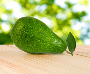 Image of avocado on the table close up