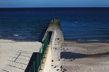  the beatiful sandy beachside full of graffity near the black sea, odessa