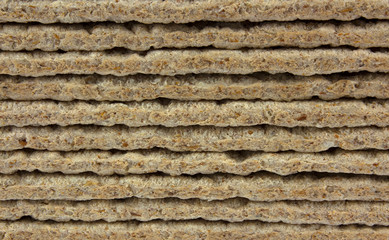 Crispy crispbread beautiful background. Crispy dietary fitness b