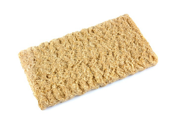 Crispbread isolated on white background.