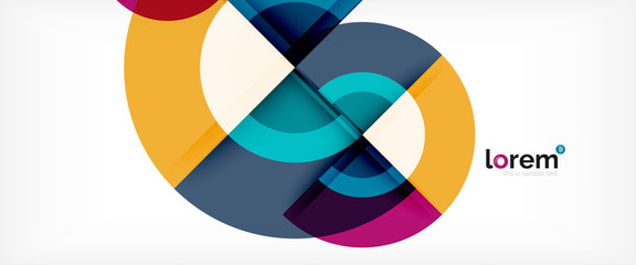 Obraz premium Circle abstract background, geometric modern design template