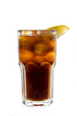 cocktail soft and long-drinks in front of white background