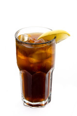 cocktail soft and long-drinks in front of white background