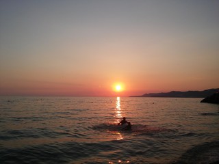 Закат на море