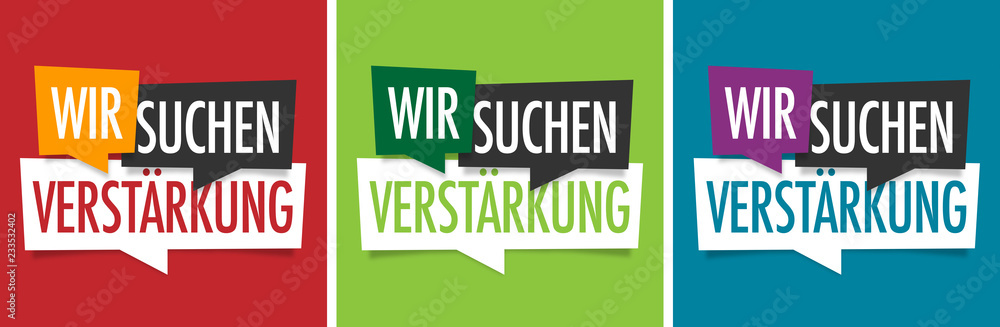 Poster wir suchen verstärkung