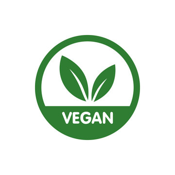 Vegan Bio, Ecology, Organic logo and icon, label, tag. Green leaf icon on white background