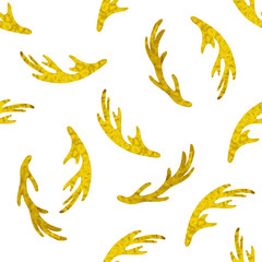 Obraz premium Pattern with golden deer horns.