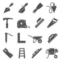 Black Icons - Masonry Tools