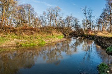 Fototapeta na wymiar Fluss Lafnitz im Burgenland (A)