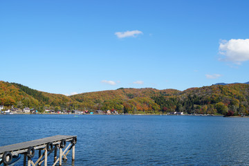 秋の野尻湖