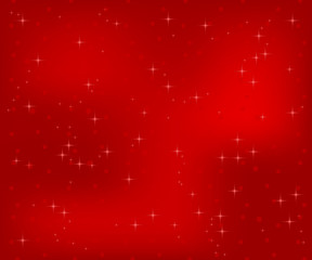 Christmas red background with snowflakes 
