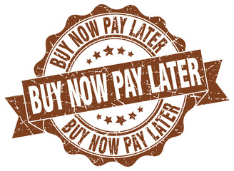 buy now pay later stamp. sign. seal