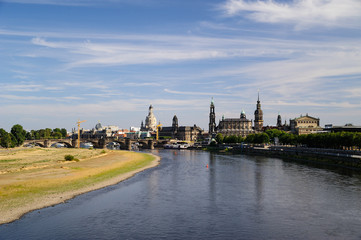 Niedrigwasser 2018, Dresden, Sachsen, Deutschland, Europa