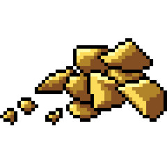 Obraz premium vector pixel art gold piece