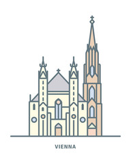 Obraz premium Katedra Świętego Szczepana w Wiedniu ikona