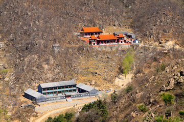 Temple landscape architecture in Panshan Mountain scenic spot, china